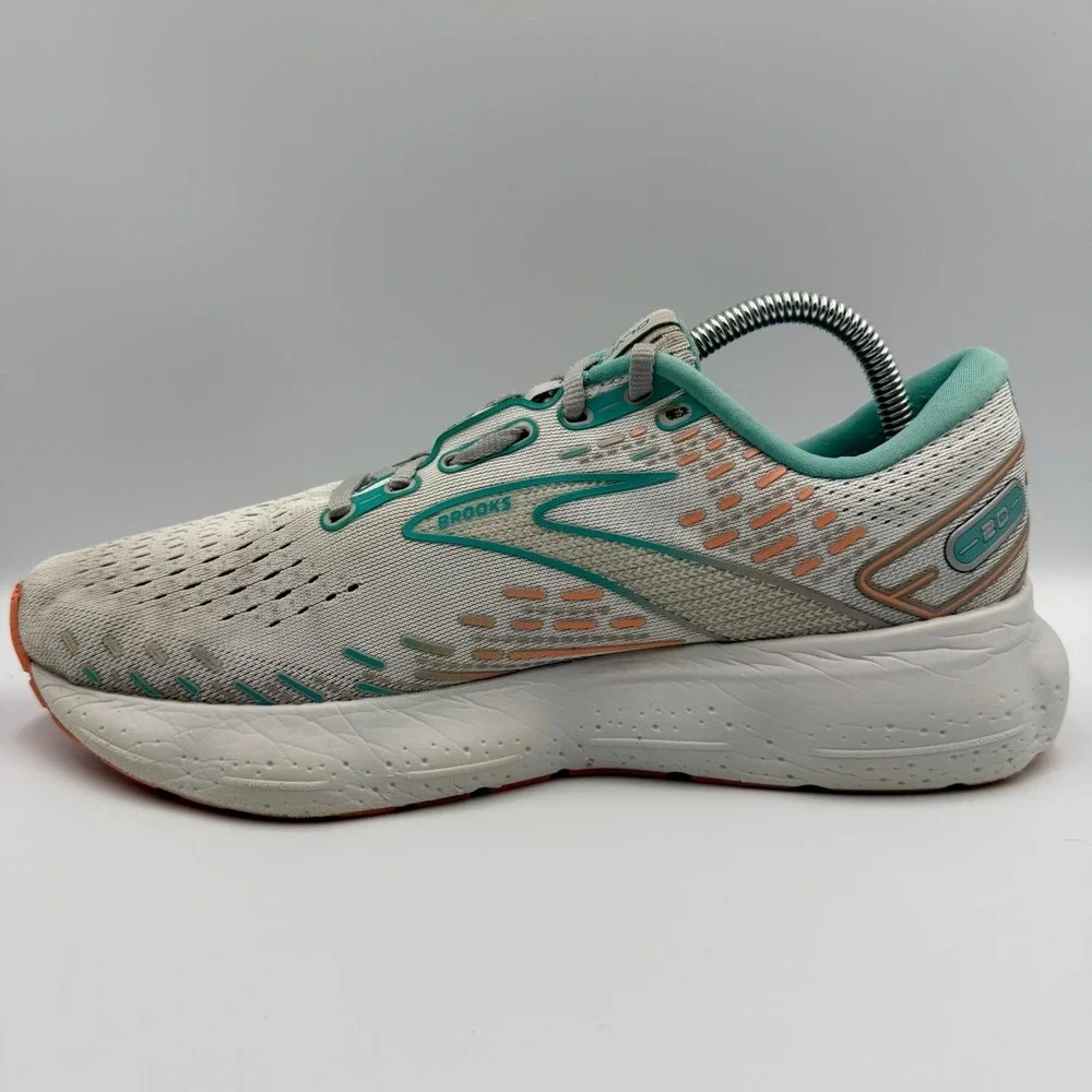 Brooks Glycerin 20 Womens Size 10 Gray Blue White Walking Running Shoes Sneakers